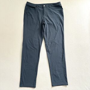 Lululemon Men Iron Blue ABC Classic Fit Pant Warpstreme 4 Way Stretch 36x33
